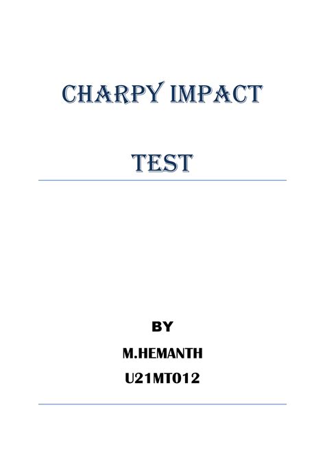 charpy impact test journal|charpy impact test lab report pdf.